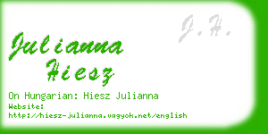 julianna hiesz business card